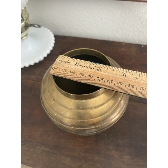Vintage Midcentury Solid Brass Vase 5.5” Tall Brass Vase MCM - Picture 5 of 5